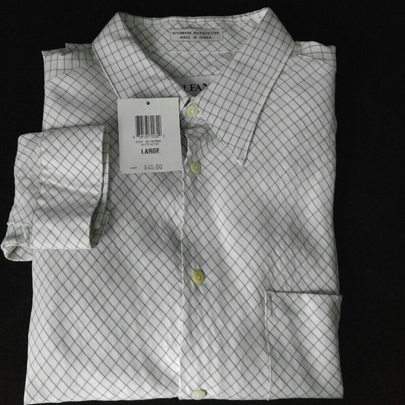 Alfani Grid Check Off White Button Down Sh… - Picture 3 of 9